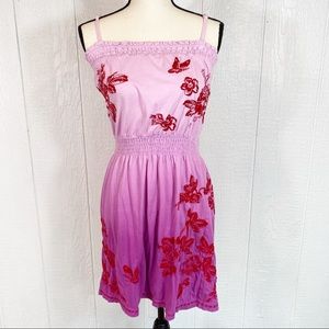 Johnny Was Pink Ombré Spaghetti Strap Dress